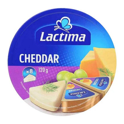LACTIMA CHEESE PORTION CHEDDAR 120G